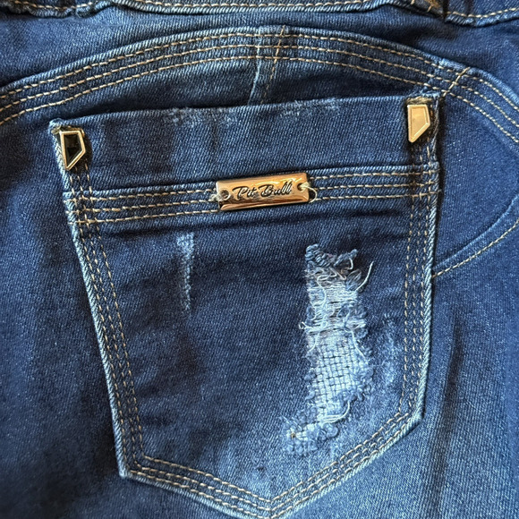 Pit Bull Jeans Distressed Skinny Embellished Brazilian REF# 24079 Size 8 30x28 - Picture 13 of 13